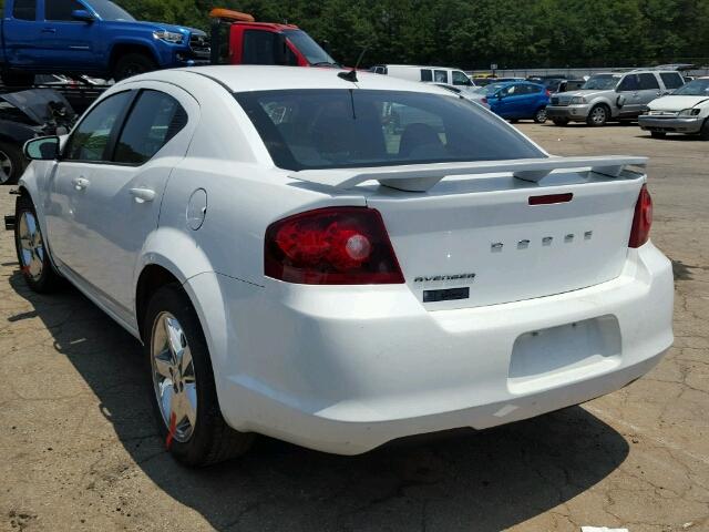 1B3BD1FB2BN557415 - 2011 DODGE AVENGER MA WHITE photo 3