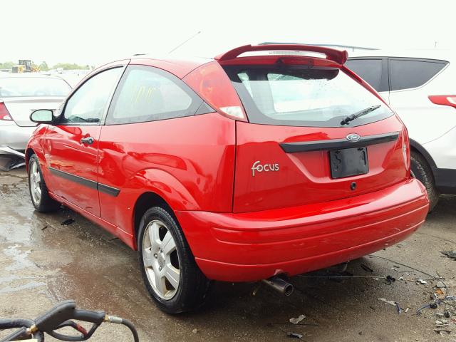 3FAFP31Z34R124599 - 2004 FORD FOCUS ZX3 RED photo 3