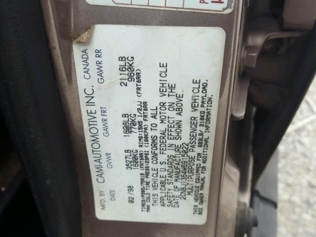 2CNBJ1364W6915022 - 1998 CHEVROLET TRACKER GRAY photo 10