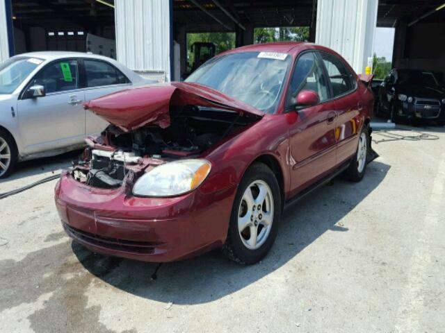 1FAFP53U92A136843 - 2002 FORD TAURUS SE BURGUNDY photo 2