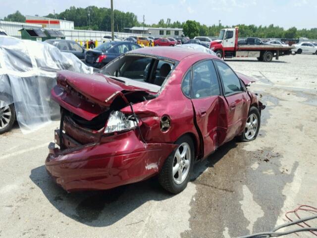 1FAFP53U92A136843 - 2002 FORD TAURUS SE BURGUNDY photo 4