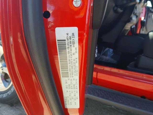 1C4GJWBGXJL925555 - 2018 JEEP WRANGLER S RED photo 10