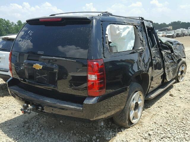 1GNSCJE07DR360759 - 2013 CHEVROLET SUBURBAN C BLACK photo 4