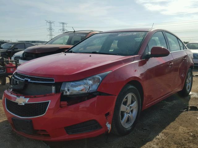 1G1PC5SB6E7414151 - 2014 CHEVROLET CRUZE LT RED photo 2