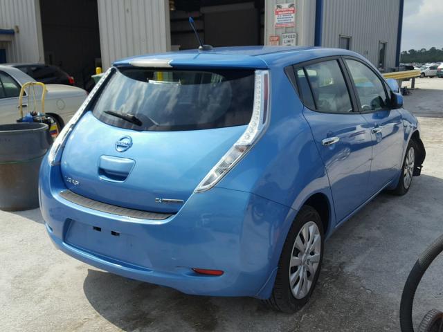 1N4AZ0CP8DC426225 - 2013 NISSAN LEAF S BLUE photo 4