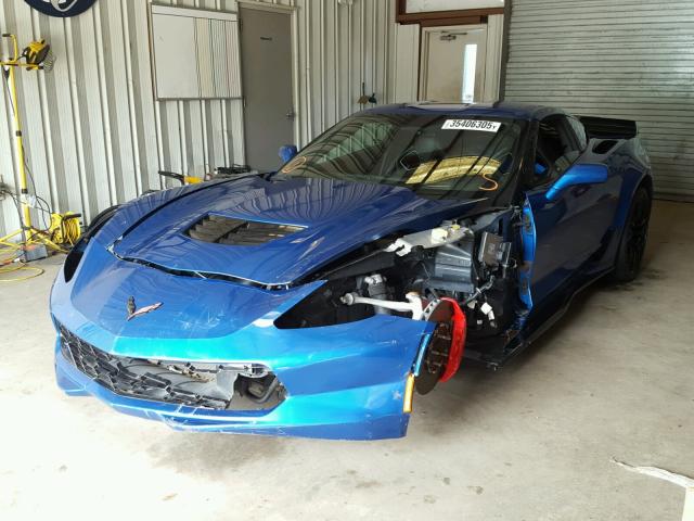 1G1YN2D60F5601590 - 2015 CHEVROLET CORVETTE S BLUE photo 2