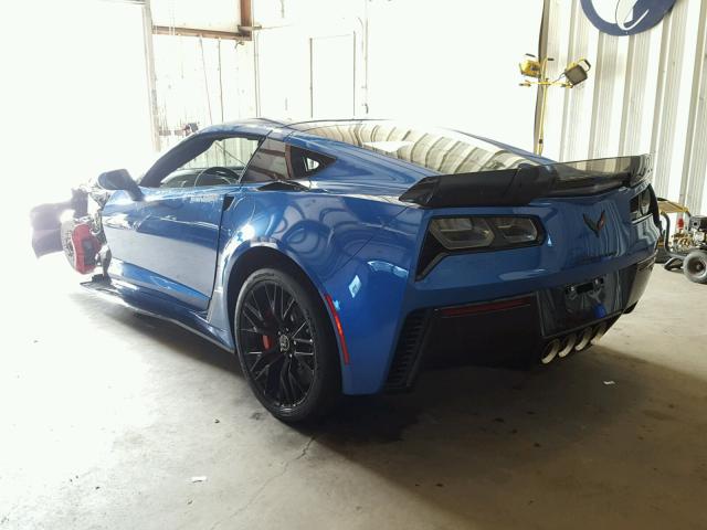 1G1YN2D60F5601590 - 2015 CHEVROLET CORVETTE S BLUE photo 3