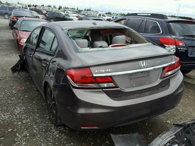 2HGFB2F97DH502495 - 2013 HONDA CIVIC EXL 石墨色 照片 3