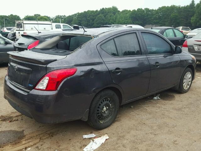 3N1CN7AP8FL851612 - 2015 NISSAN VERSA S/S GRAY photo 4