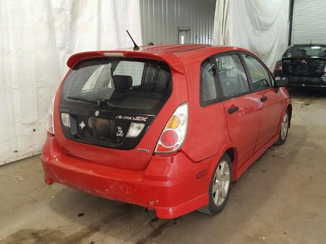 JS2RD62H365351200 - 2006 SUZUKI AERIO AWD RED photo 4