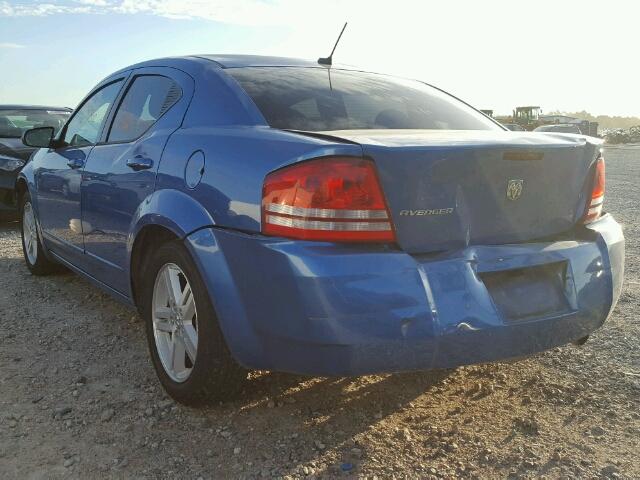 1B3LC56K58N159204 - 2008 DODGE AVENGER SX BLUE photo 3