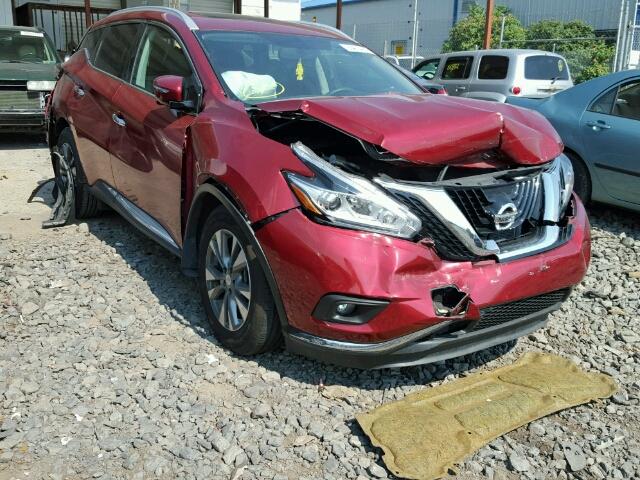 5N1AZ2MH4FN219900 - 2015 NISSAN MURANO S/S RED photo 1