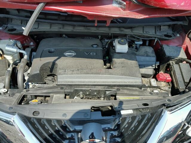 5N1AZ2MH4FN219900 - 2015 NISSAN MURANO S/S RED photo 7