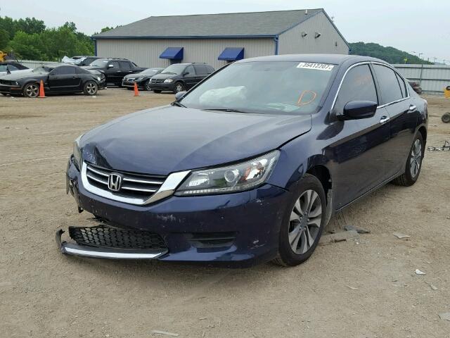 1HGCR2F38DA151170 - 2013 HONDA ACCORD LX BLUE photo 2