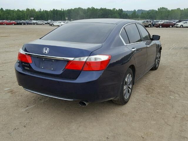 1HGCR2F38DA151170 - 2013 HONDA ACCORD LX BLUE photo 4