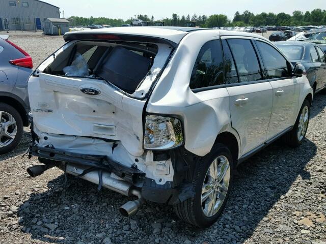 2FMDK4JC0CBA11039 - 2012 FORD EDGE SEL WHITE photo 4