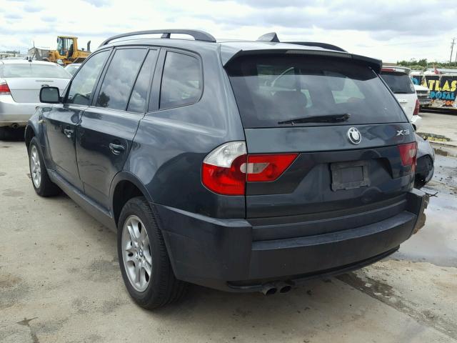 WBXPA73484WA77887 - 2004 BMW X3 2.5I GREEN photo 3