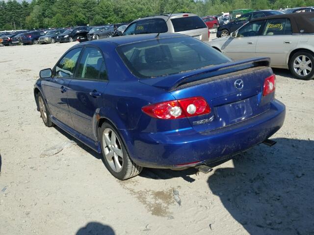 1YVHP80D655M10452 - 2005 MAZDA 6 S BLUE photo 3