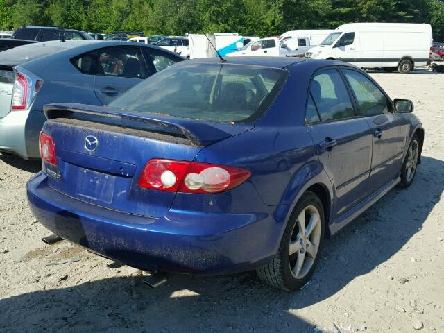 1YVHP80D655M10452 - 2005 MAZDA 6 S BLUE photo 4