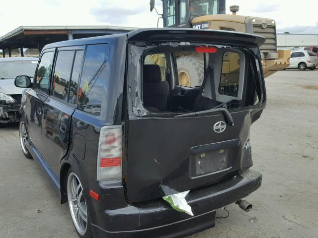 JTLKT334264037895 - 2006 TOYOTA SCION XB შავი ფოტო 3