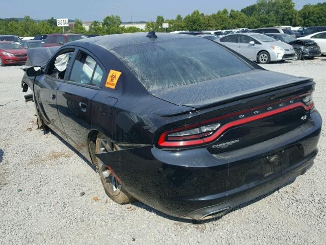 2C3CDXCT0FH759949 - 2015 DODGE CHARGER R/ BLACK photo 3