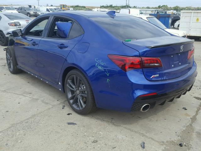 19UUB2F64JA000096 - 2018 ACURA TLX TECH+A BLUE photo 3
