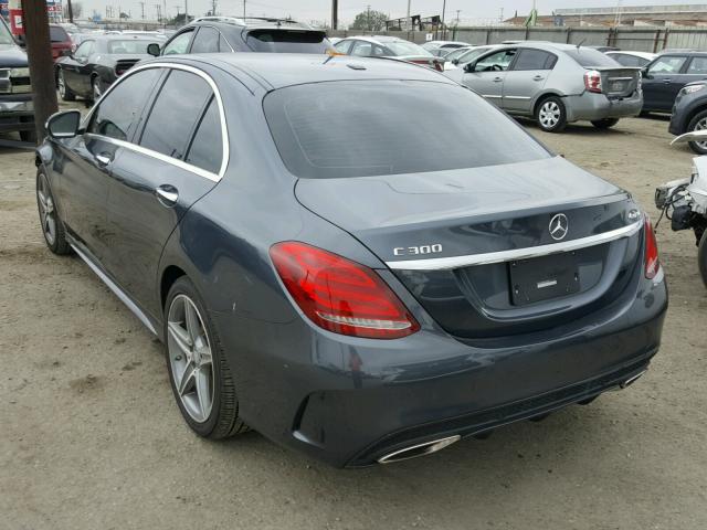 55SWF4KB0FU026072 - 2015 MERCEDES-BENZ C 300 4MAT GRAY photo 3