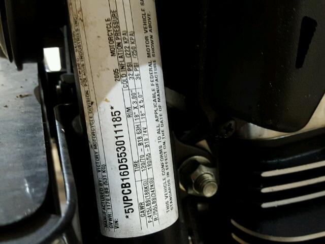 5VPCB16D553011185 - 2005 VICTORY MOTORCYCLES KINGPIN 银色 照片 10