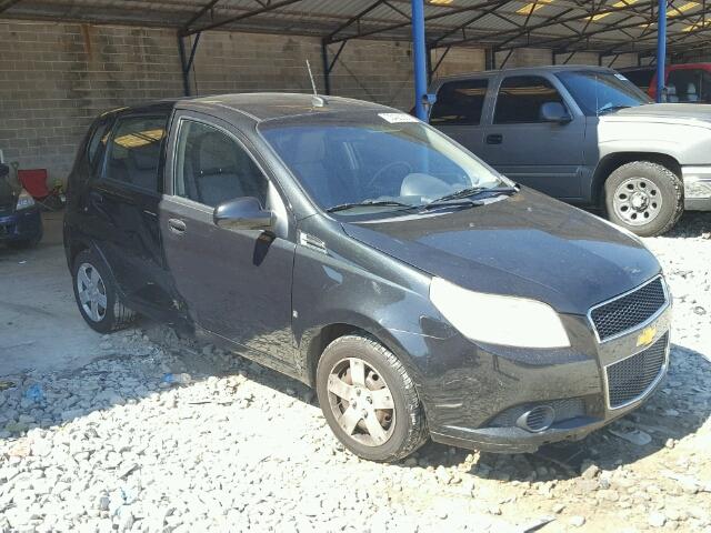 KL1TD66EX9B637705 - 2009 CHEVROLET AVEO LS BLACK photo 1