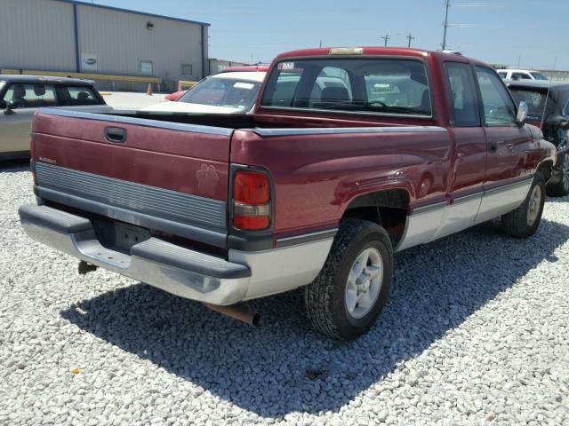 3B7HC13Y7TG154853 - 1996 DODGE RAM 1500 MAROON photo 4