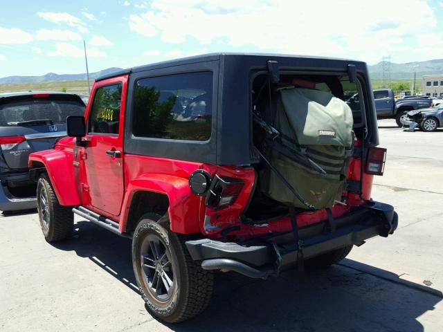 1C4AJWAG9JL848216 - 2018 JEEP WRANGLER S 红色 照片 3