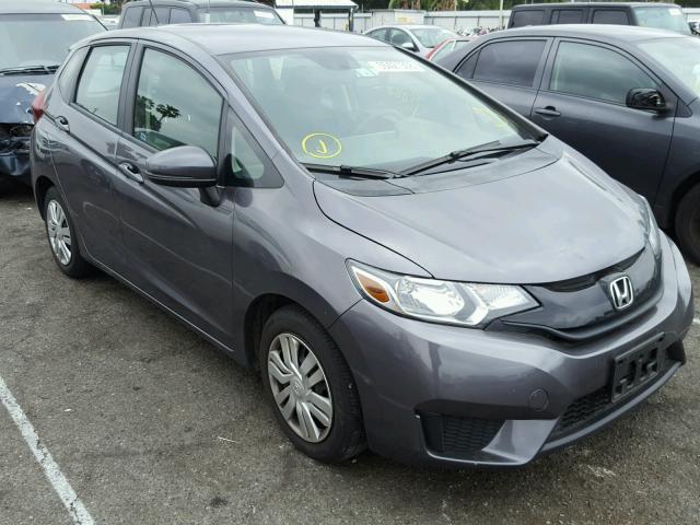 3HGGK5H5XFM773359 - 2015 HONDA FIT LX GRAY photo 1