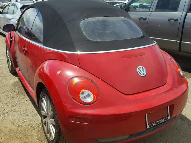 3VWRG31Y78M403844 - 2008 VOLKSWAGEN NEW BEETLE 红色 照片 3
