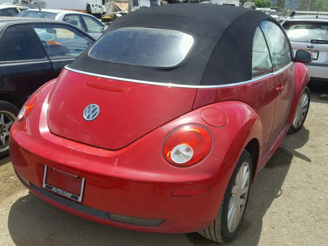 3VWRG31Y78M403844 - 2008 VOLKSWAGEN NEW BEETLE 红色 照片 4