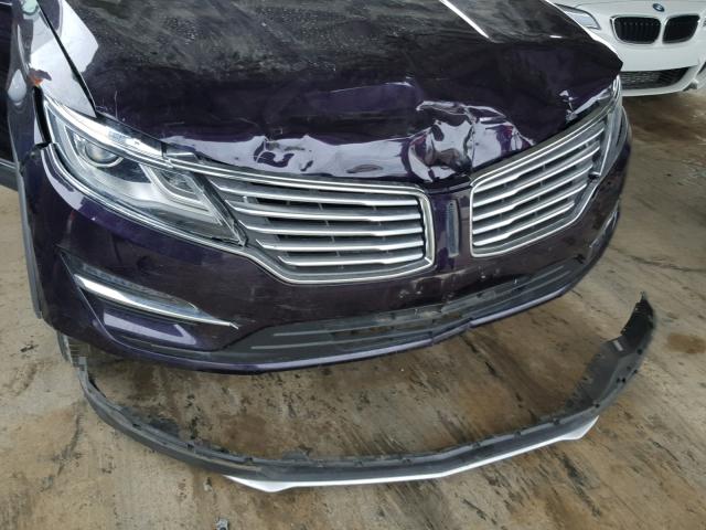 5LMCJ1A95FUJ18973 - 2015 LINCOLN MKC PURPLE photo 9