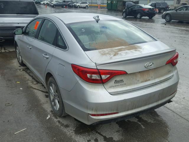 5NPE24AA1FH141606 - 2015 HYUNDAI SONATA ECO SILVER photo 3