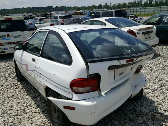 KNJLT05H4V6213599 - 1997 FORD ASPIRE WHITE photo 3