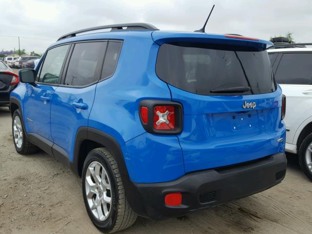 ZACCJABT2FPB48239 - 2015 JEEP RENEGADE L BLUE photo 3