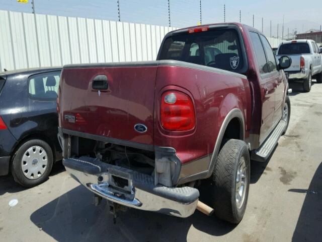 1FTRW07L13KA57161 - 2003 FORD F150 SUPER BURGUNDY photo 4