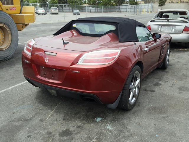 1G8MT35X59Y102886 - 2009 SATURN SKY REDLIN RED photo 4