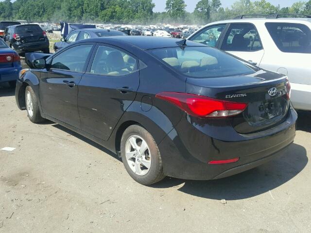 KMHDH4AE1EU217192 - 2014 HYUNDAI ELANTRA SE BLACK photo 3