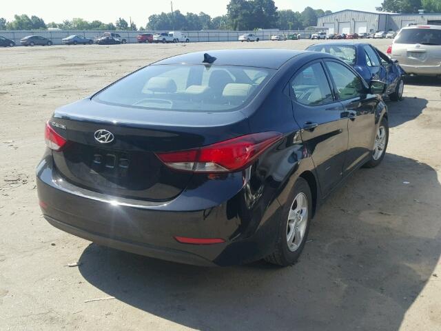 KMHDH4AE1EU217192 - 2014 HYUNDAI ELANTRA SE BLACK photo 4