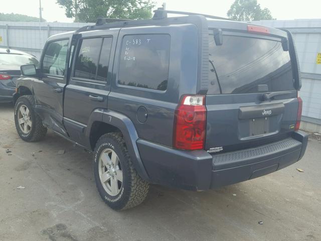 1J8HH48P27C533411 - 2007 JEEP COMMANDER BLUE photo 3