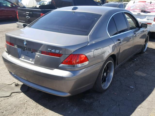 WBAGL63565DP74864 - 2005 BMW 745 I GRAY photo 4