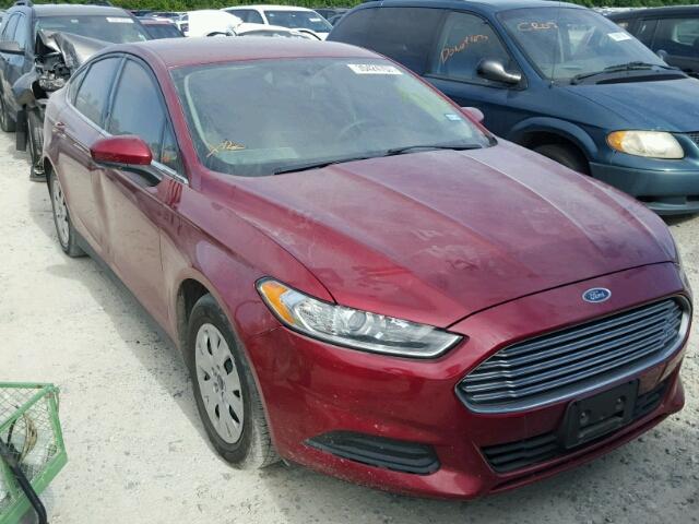3FA6P0G70ER193112 - 2014 FORD FUSION S RED photo 1