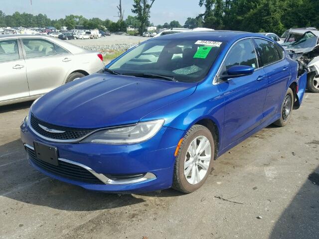 1C3CCCAB5FN607226 - 2015 CHRYSLER 200 LIMITE BLUE photo 2