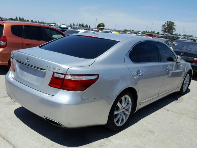 JTHGL46FX75017957 - 2007 LEXUS LS 460L SILVER photo 4