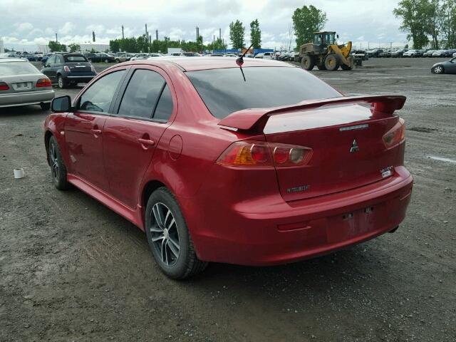 JA32U2FU2AU608212 - 2010 MITSUBISHI LANCER ES/ RED photo 3