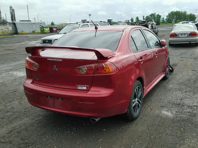 JA32U2FU2AU608212 - 2010 MITSUBISHI LANCER ES/ RED photo 4