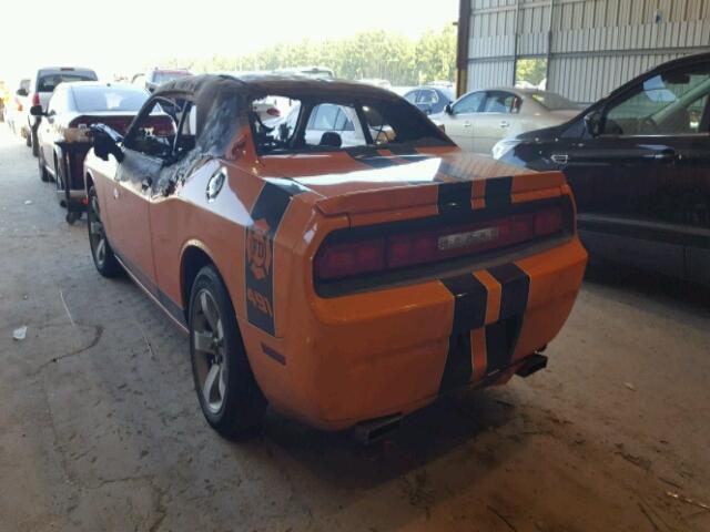 2C3CDYAG6EH153341 - 2014 DODGE CHALLENGER ORANGE photo 3